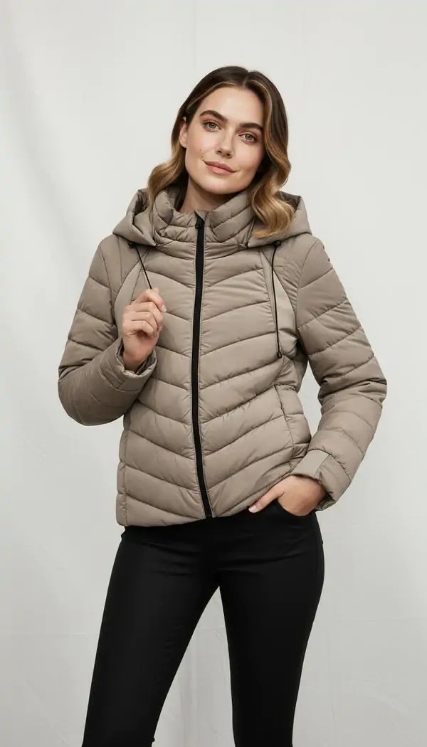 Jaqueta Puffer com Capuz